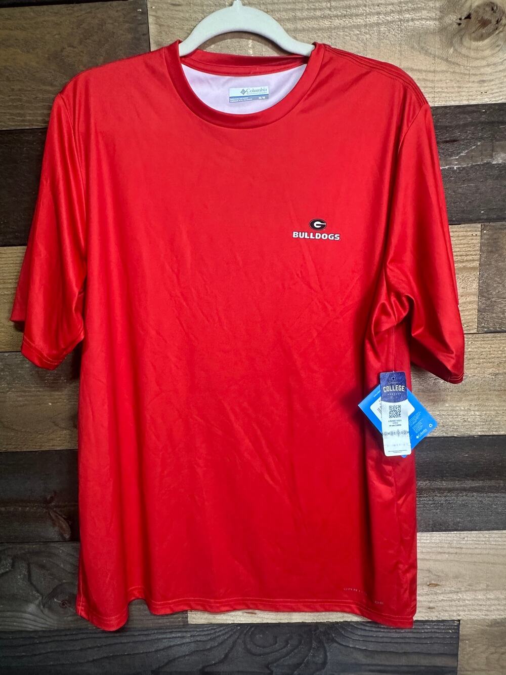 COLUMBIA Terminal Tackle SS Shirt University of Georgia Patriotic Size M NWT